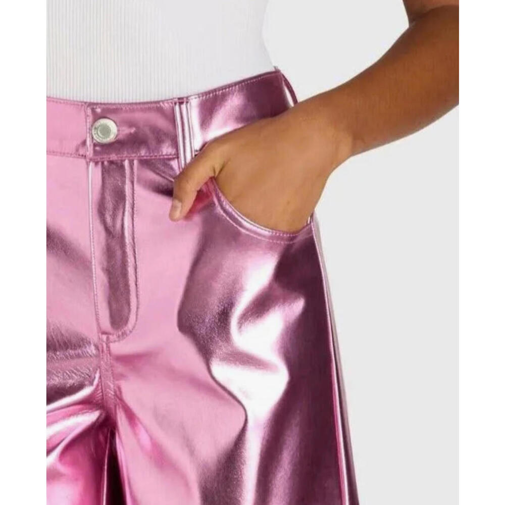 No Boundaries Metallic Pink Women's Cargo Pants Size XXS